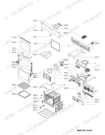 Схема №1 AKP 407/IX с изображением Дверца для электропечи Whirlpool 481010599928