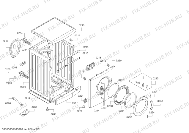 Схема №2 WFP24FU1CH Novamatic WA1260 с изображением Панель управления для стиралки Bosch 11005667