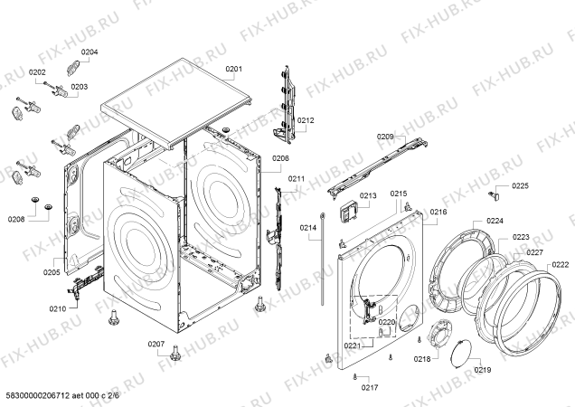 Схема №1 WM14W5O9DN с изображением Вставка для стиралки Siemens 11005096