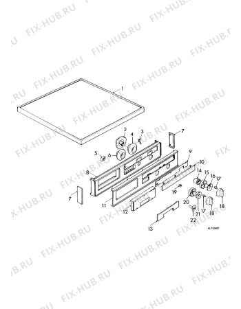Взрыв-схема стиральной машины Zanker 880 - Схема узла Control panel and lid