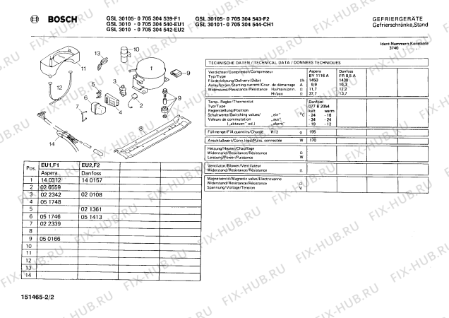 Взрыв-схема холодильника Bosch 0705304540 GSL3010 - Схема узла 02