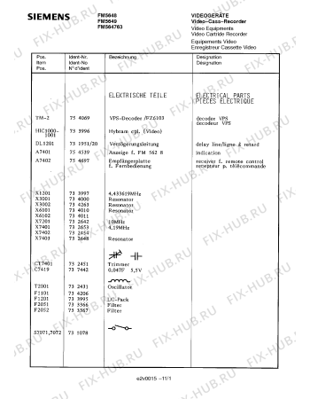 Схема №2 FM5648 с изображением Инструкция по эксплуатации для видеотехники Siemens 00530473