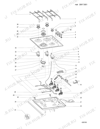 Схема №1 TA66SWH (F032545) с изображением Противень (решетка) для плиты (духовки) Indesit C00118295