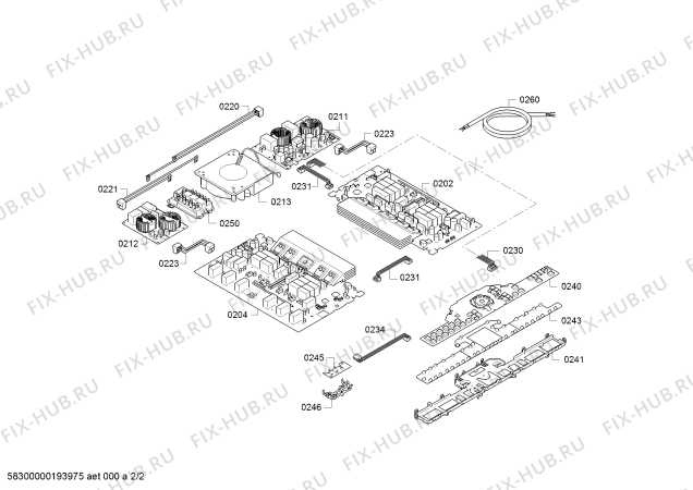 Схема №2 CI282100 с изображением Стеклокерамика для электропечи Bosch 00714673