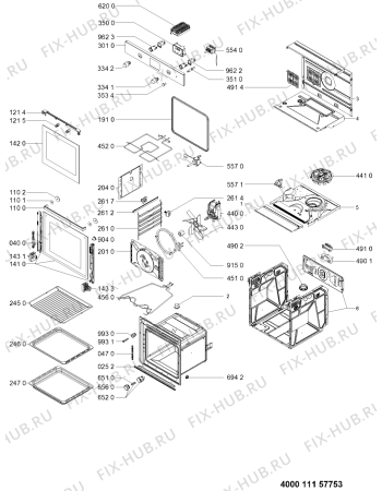 Схема №1 AKP9786IX (F153117) с изображением Покрытие для плиты (духовки) Indesit C00398391