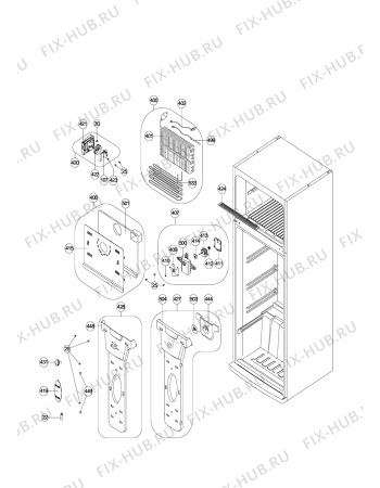 Взрыв-схема холодильника Zanussi ZRT333FX - Схема узла Section 2