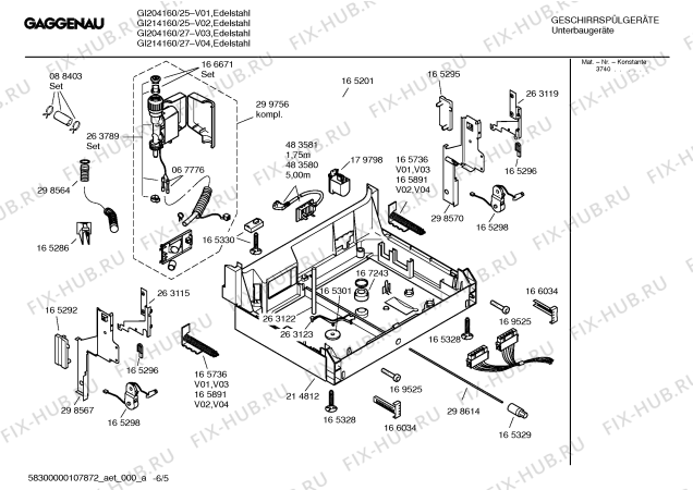 Схема №3 GI214160 с изображением Инструкция по эксплуатации Gaggenau для посудомойки Bosch 00589011