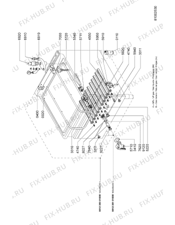 Схема №1 AGB 380/WP с изображением Клапан для духового шкафа Whirlpool 483286009443