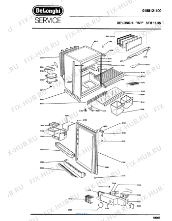 Схема №1 SFM 16.3 N Frigo/congelatori с изображением Конденсатор для холодильной камеры DELONGHI ML1398