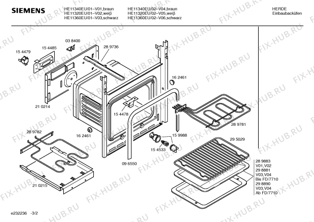 Схема №2 HE11340EU с изображением Ручка переключателя для плиты (духовки) Siemens 00162330