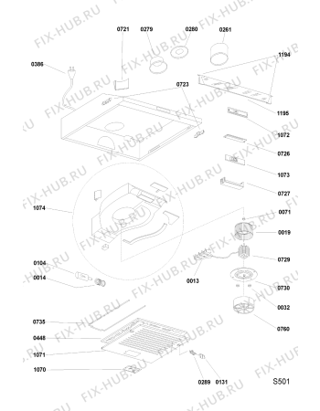 Схема №1 ADU 60 W с изображением Спецфильтр для электровытяжки Whirlpool 481245858478