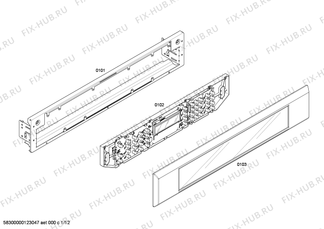 Схема №6 MEW301ES с изображением Ручка для духового шкафа Bosch 00664079