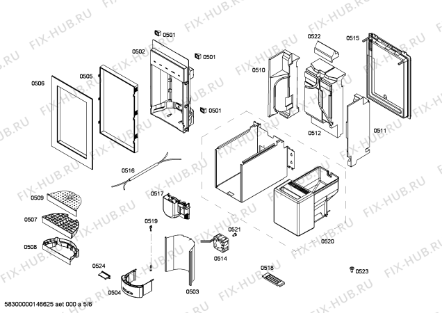 Схема №1 FID18MIEL1 F 1471 SF с изображением Льдогенератор для холодильной камеры Bosch 00678816