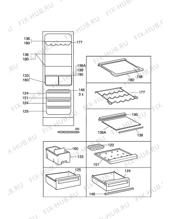 Взрыв-схема холодильника Electrolux ERB3404 - Схема узла C10 Interior