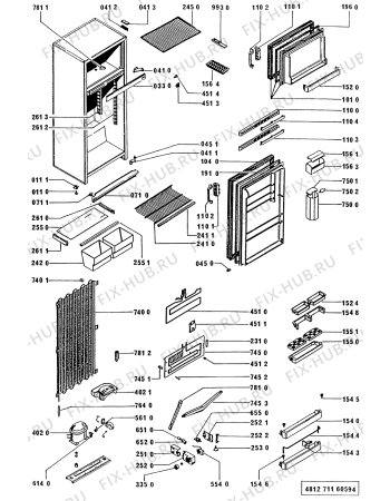 Схема №1 ARL 028 NE A с изображением Компрессор для холодильника Whirlpool 481936038427