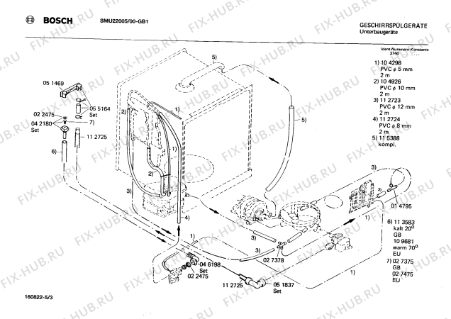 Взрыв-схема посудомоечной машины Bosch SMU22005 - Схема узла 03