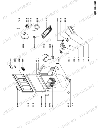 Схема №1 CS1A 300 H 2 с изображением Сенсорная панель для холодильника Whirlpool 481010895717