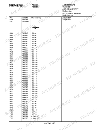 Взрыв-схема аудиотехники Siemens RG306G4 - Схема узла 03