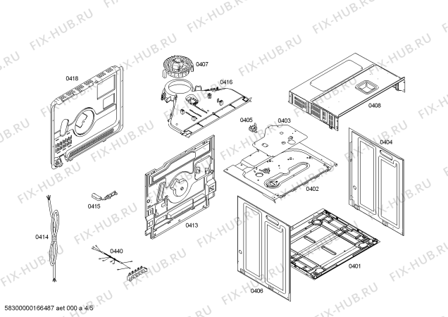 Схема №3 3HB506XP horno.balay.2d.indp.CFm.E0_CIF.inox с изображением Передняя часть корпуса для электропечи Bosch 00700412