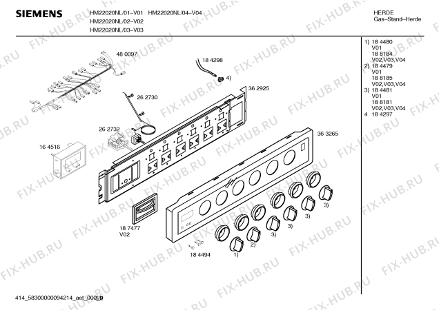 Схема №3 HM22022NL, Siemens с изображением Инструкция по эксплуатации для электропечи Siemens 00529575