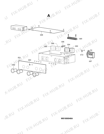 Схема №1 SK 7482 с изображением Панель для духового шкафа Whirlpool 480123100064