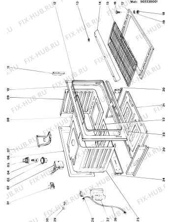 Схема №3 NXG42G5N (F003315) с изображением Панель для электропечи Indesit C00030137