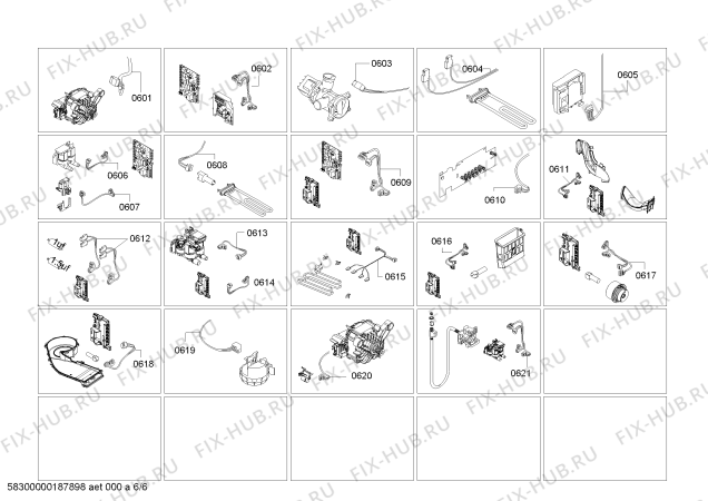 Схема №3 WVG30462SG с изображением Кабель для стиралки Bosch 00634917