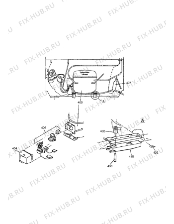 Взрыв-схема холодильника Zanussi ZAC220D - Схема узла Cooling system 017