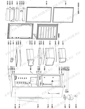 Схема №1 ARG 9472 A++ S с изображением Вложение для холодильной камеры Whirlpool 481010850922