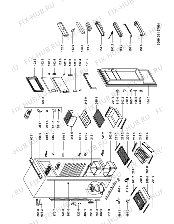 Схема №1 IK 261 TRIO.3 RE с изображением Дверца для холодильной камеры Whirlpool 481241618453