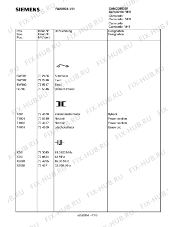 Схема №6 FA292G4 с изображением Сервисная инструкция для духового шкафа Siemens 00535608