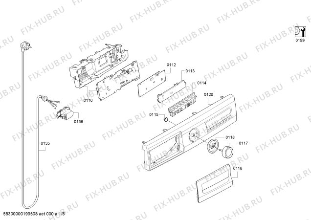 Схема №3 WLK62LD00 LORD с изображением Ручка для стиралки Bosch 11019200