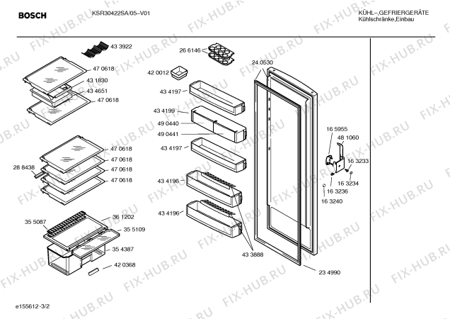 Схема №3 KDR40422SA с изображением Стартовый узел для холодильной камеры Bosch 00188818