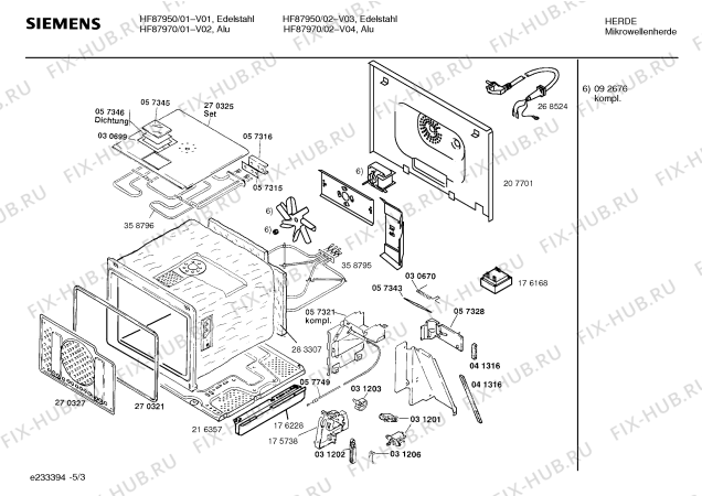 Схема №1 HF87950 с изображением Инструкция по эксплуатации для микроволновки Siemens 00526613