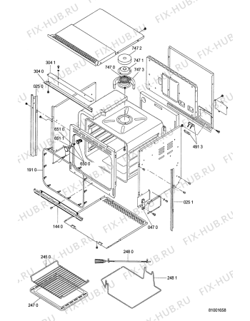 Схема №3 AKP 915/01 WH с изображением Кнопка для электропечи Whirlpool 481241028701