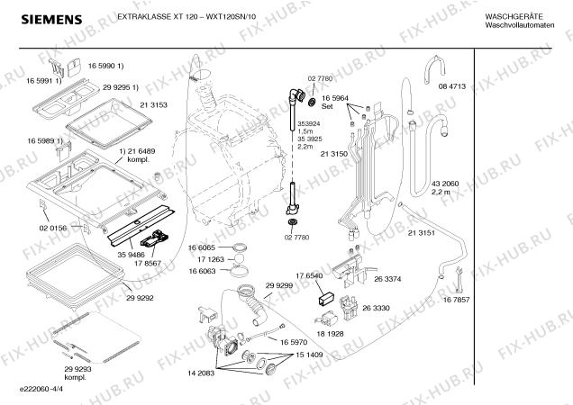 Схема №2 WXT1350SN SIWAMAT XT1350 с изображением Инструкция по установке/монтажу для стиральной машины Siemens 00584426