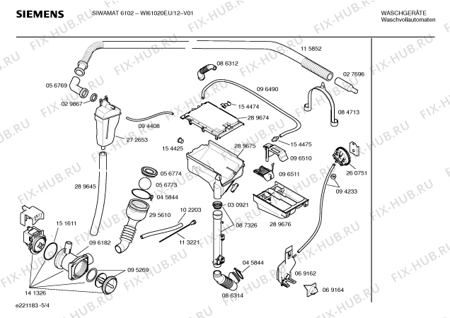 Схема №3 WI61020EU SIWAMAT 6102 с изображением Панель управления для стиралки Siemens 00296893