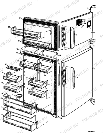 Взрыв-схема холодильника Aeg Electrolux S85582DT-RAER - Схема узла Section 3