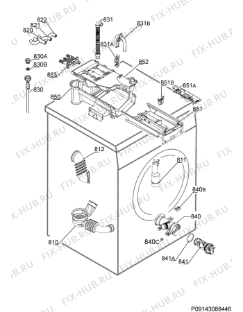 Взрыв-схема стиральной машины Electrolux WD40A74140 - Схема узла Hydraulic System 272
