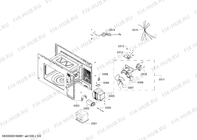 Схема №2 H11WE60S0G с изображением Панель для микроволновки Bosch 11002689