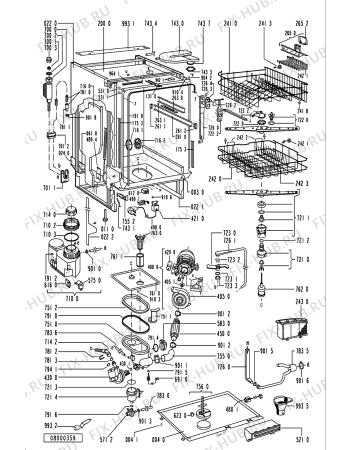 Схема №2 ADP 931/1 WH с изображением Панель для посудомоечной машины Whirlpool 481244019413
