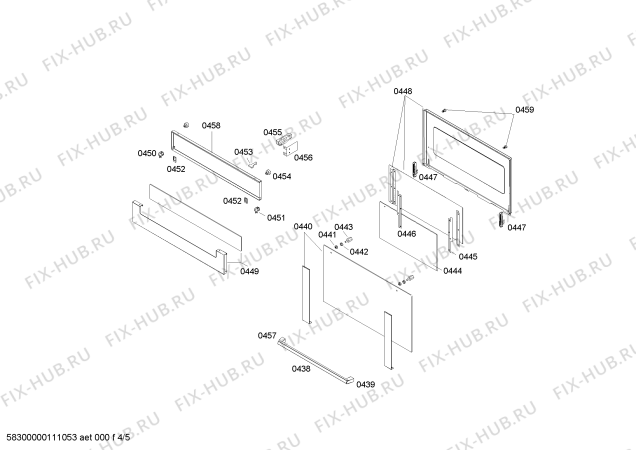 Взрыв-схема плиты (духовки) Bosch HSB745055E Bosch - Схема узла 04