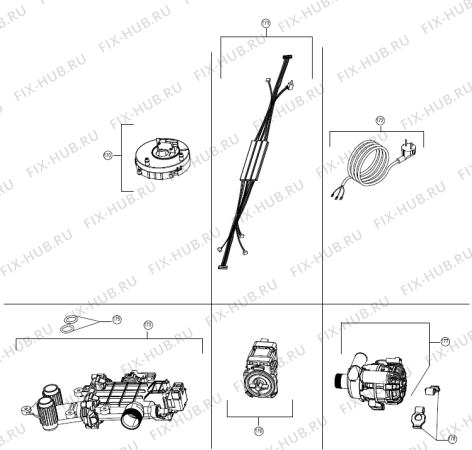 Взрыв-схема посудомоечной машины Gorenje GU62250W (388465, UNPT12T1) - Схема узла 09