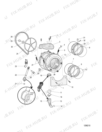 Схема №1 AQ8F49UFR (F062306) с изображением Пластинка для стиральной машины Indesit C00273896