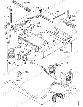 Взрыв-схема стиральной машины Arthurmartinelux AW1466S - Схема узла Water equipment