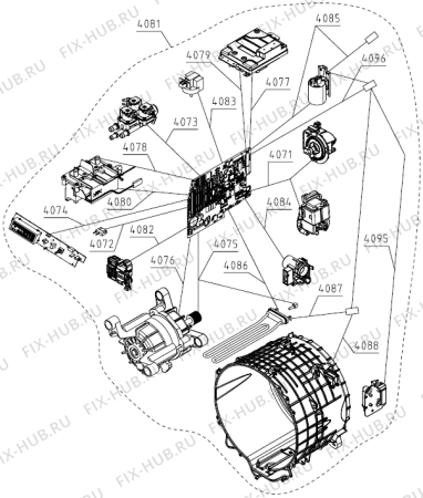Взрыв-схема стиральной машины Panasonic NA-140XS1 (517283, PS15/P014A) - Схема узла 04