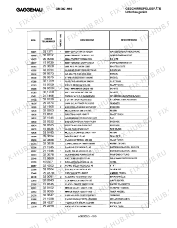 Схема №4 GM287910 с изображением Уголок для посудомойки Bosch 00321910