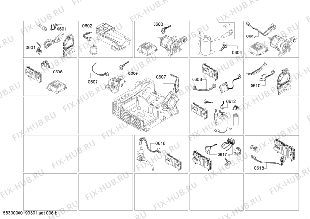 Взрыв-схема сушильной машины Siemens WT7U48DFG selfCleaning condenser - Схема узла 06