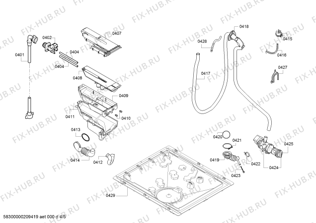 Взрыв-схема стиральной машины Bosch WAT28660IN - Схема узла 04