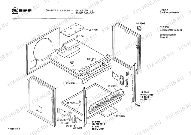 Схема №1 195302271 2071.41ES с изображением Переключатель для плиты (духовки) Bosch 00027846